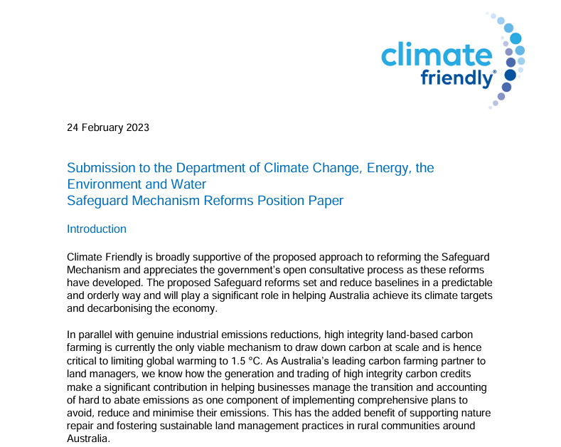 Read our full submission on the Safeguard Mechanism