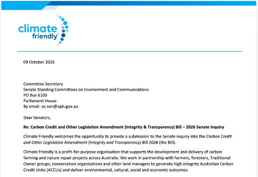 Carbon Credit and Other Legislation Amendment (Integrity & Transparency) Bill